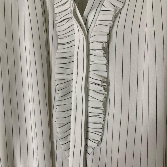 27 NWOT Zimmermann White Striped Ruffle Jumpsuit Romper 10 - Picture 9 of 14